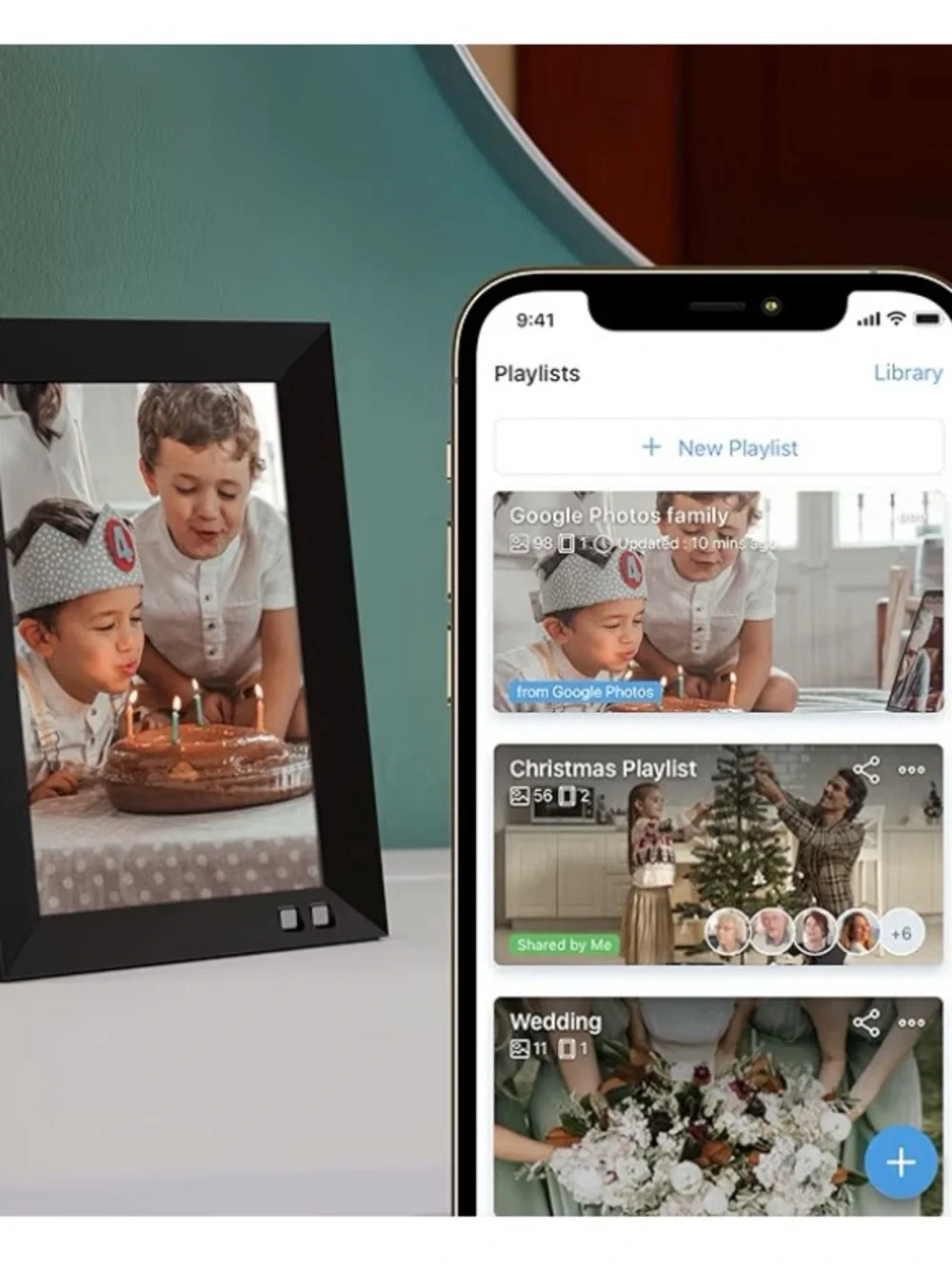 8-Inch Smart Digital Picture Frame - Black